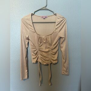 Crop long sleeve top